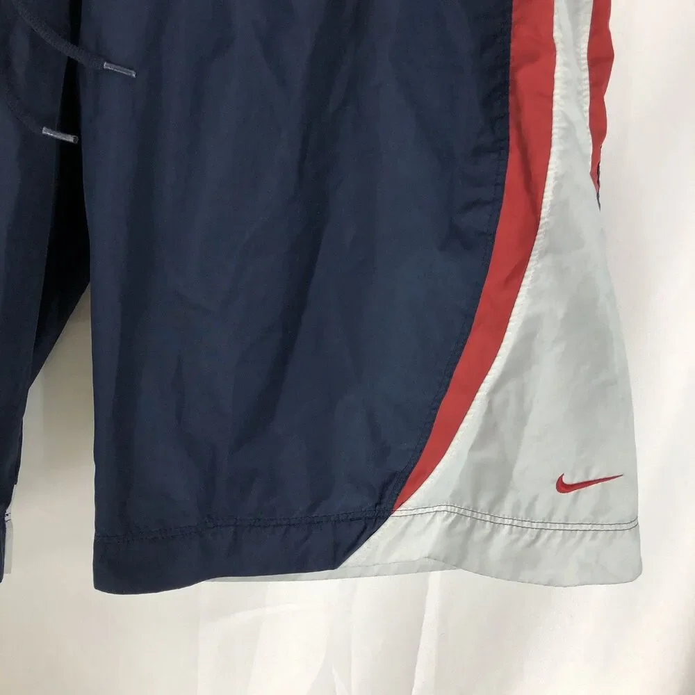 Vintage NIKE Men's Swim Trunks Size M Red White Blue Gray Tag